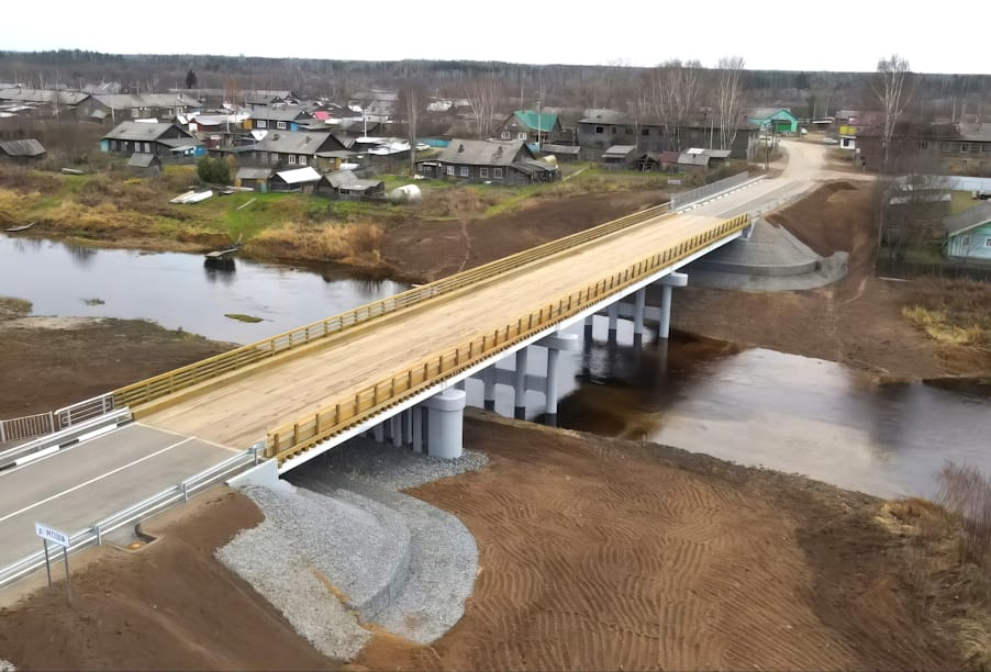 Архангельская область: в Няндомском округе капитально отремонтирован мост через Мошу